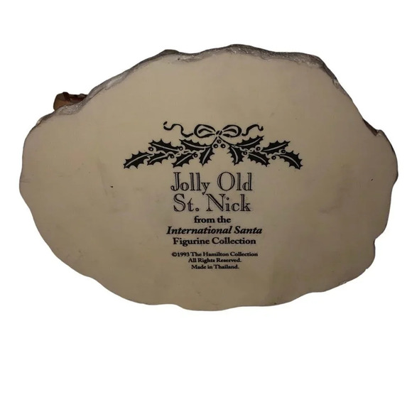 Vtg '93 Hamilton Collection 8.5" JOLLY OLD ST NICK Int'l Santa Figurine Collecti - Picture 10 of 11